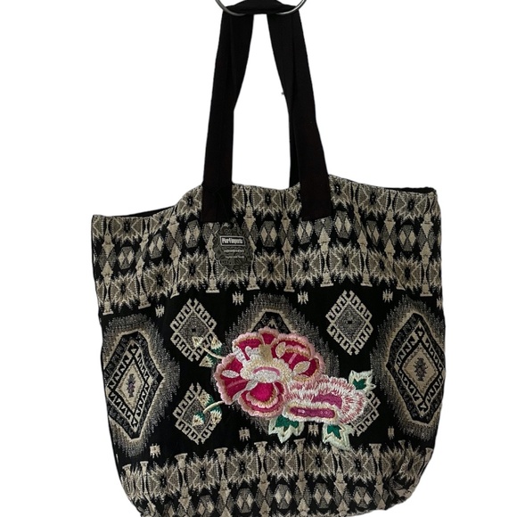 NEW Pier 1 Embroidered Tribal Bohemian Tote Computer Bag - Picture 2 of 7